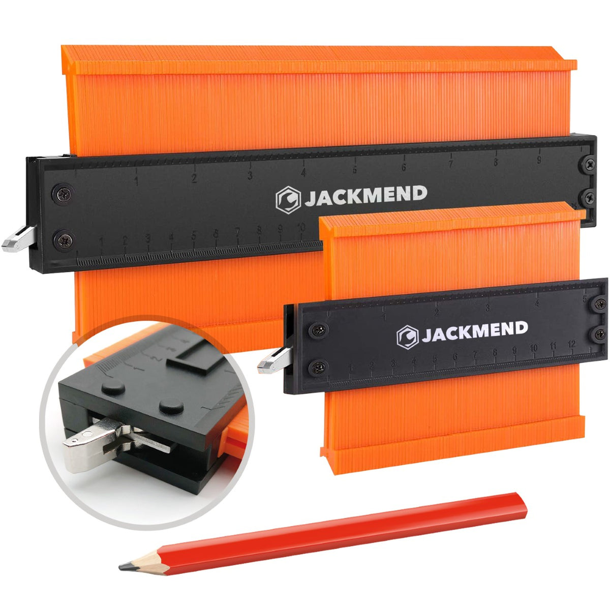 JACKMEND 2 in 1 Aftekenhulp Set Inclusief Slot 12 & 25 CM Contourmallen