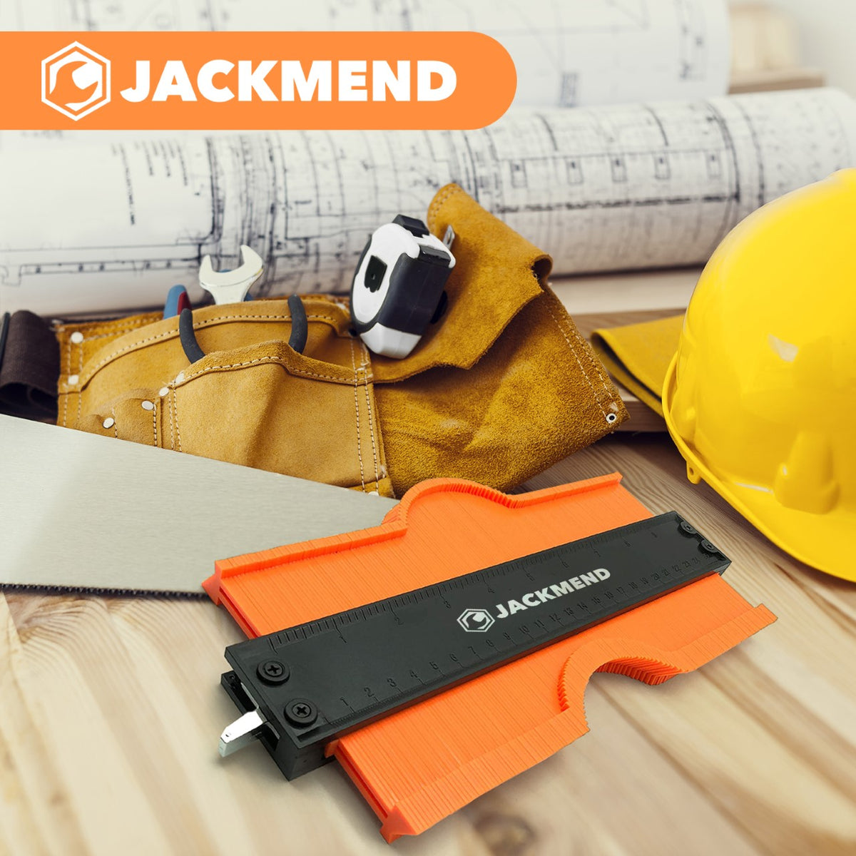 JACKMEND 2 in 1 Aftekenhulp Set Inclusief Slot 12 & 25 CM Contourmallen