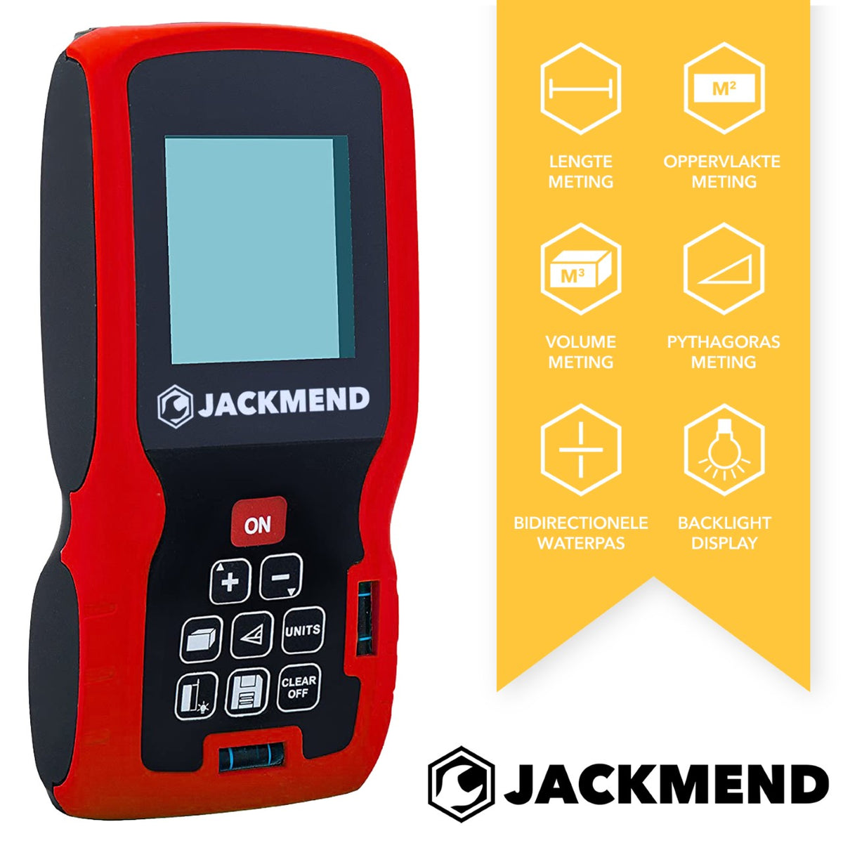 JACKMEND Professionele Laserafstandmeter met 50 Meter Bereik