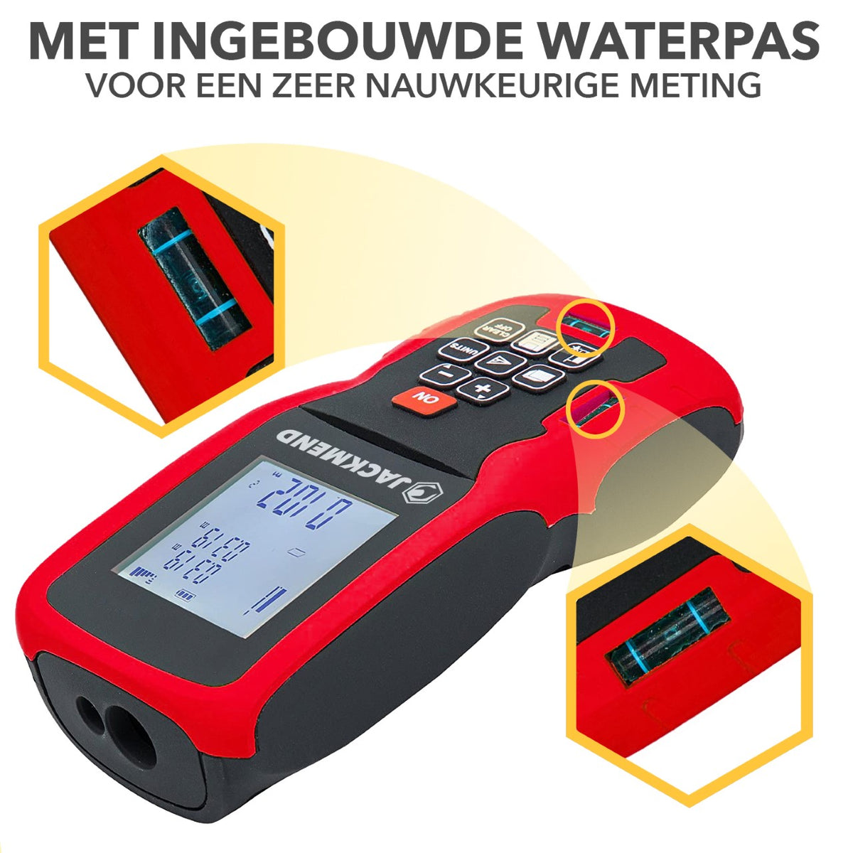 JACKMEND Professionele Laserafstandmeter met 50 Meter Bereik