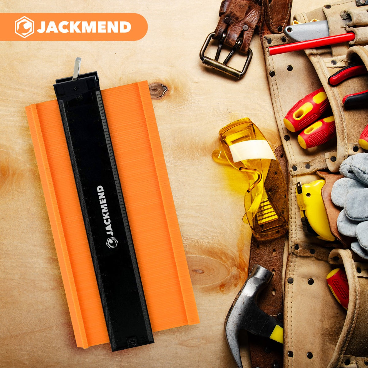 JACKMEND 2 in 1 Aftekenhulp Set Inclusief Slot 12 & 25 CM Contourmallen